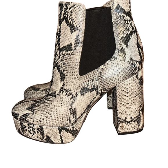 Sam Edelman Abella Platform Chelsea Boots Reptile Embossed Size 9.5M Used - Picture 4 of 8